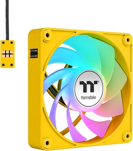 Thermaltake CT140 EX ARGB Sync Reverse Bumblebee, gelb/weiß, 140mm, 3er-Pack