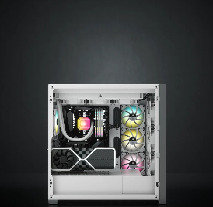 Corsair 5000D Airflow, weiß, Glasfenster