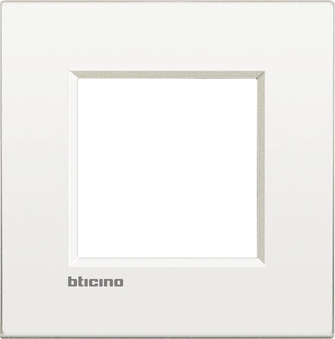 Bticino LivingLightAIR Abdeckrahmen Europe 1fach 2 Module, pure white
