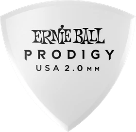 Ernie Ball White Shield Prodigy Pick, 2.0mm, 6-Pack