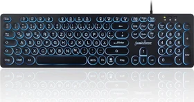 Perixx Periboard-317 R, schwarz, beleuchtet, USB, DE (12011)