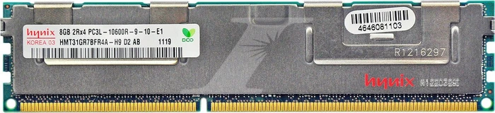 SK hynix RDIMM 8GB, DDR3L-1333, CL9, 2R, reg ECC