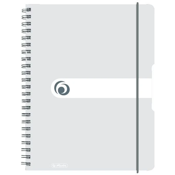 Herlitz Spiralblock to go, A4, kariert, transparent, 80 Blatt