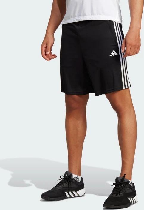 adidas Train Essentials Piqué 3-Streifen Trainingshose kurz schwarz/weiß (Herren)
