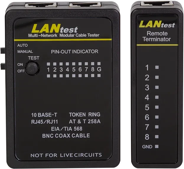 LogiLink Netzwerk Kabeltester RJ-11/RJ-12/RJ-45/BNC