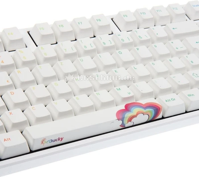 Ducky One Rainbow PBT weiß, MX BROWN, USB, DE