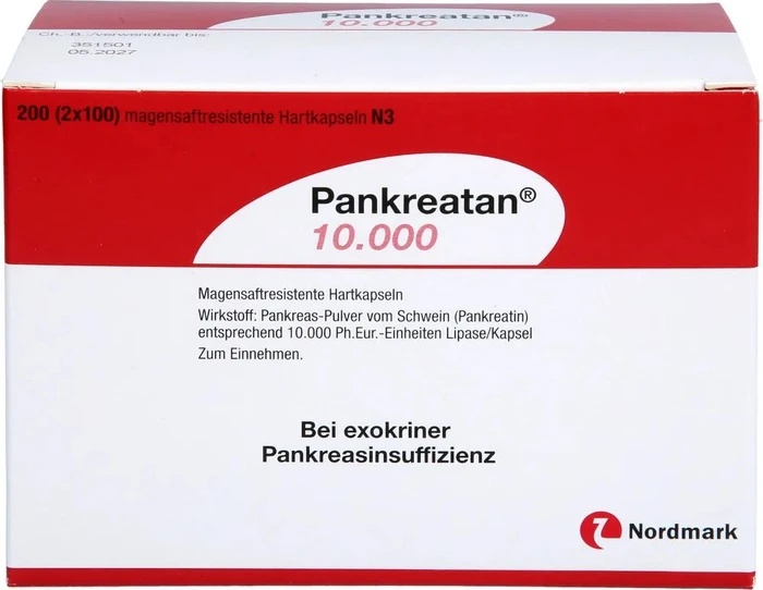 Nordmark Pankreatan 10.000 Kapseln, 200 Stück