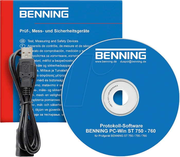 BENNING Software PC-WIN ST 750-760 | 047002 | PC-Software zur Messwert-Dokumentation | inkl. USB-Stick & Update