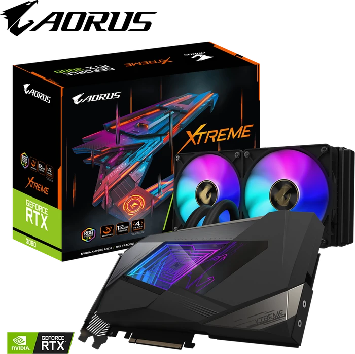 GIGABYTE AORUS GeForce RTX 3080 Xtreme Waterforce 12G, 12GB GDDR6X, 3x HDMI, 3x DP