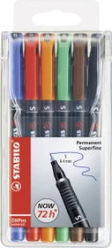 STABILO OHPen universal permanent S sortiert, 6er-Set
