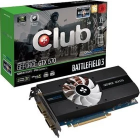 Club 3D GeForce GTX 570 Battlefield 3 Edition, 1.25GB GDDR5, 2x DVI, Mini HDMI