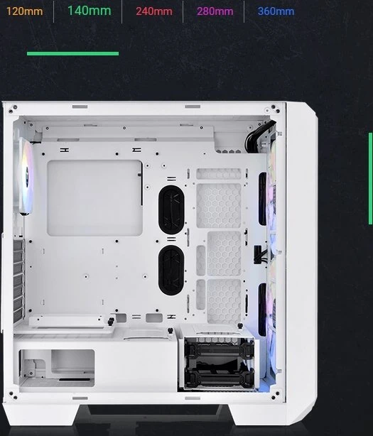Thermaltake View 300 MX Snow Edition, weiß, Glasfenster