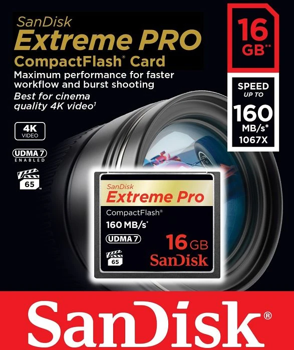SanDisk Extreme PRO R160/W150 16GB