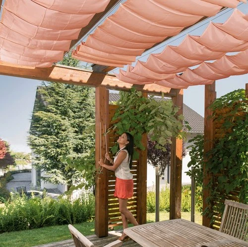 Windhager Seilspanntechnik Sonnensegel 420x140cm terracotta