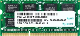 Apacer SO-DIMM 8GB, DDR3-1600, CL11