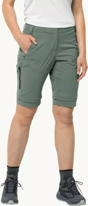Jack Wolfskin Glastal Zip Away Zip-Off Hose lang picnic green (Damen)