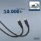 Digitus USB4 Silikonkabel, 40Gb/s, 8K60Hz, 240W PD, USB-C Stecker auf USB-C Stecker, schwarz, 0.5m Vorschaubild