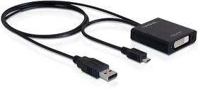 DeLOCK Konverter MHL auf DVI + USB 2.0 A/micro-B