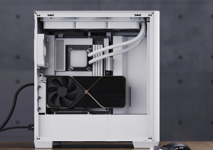 APNX Vertical GPU Holder Kit 1, für APNX C1, gewinkelt, PCIe 5.0, 150mm, weiß