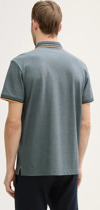 Tom Tailor Piqué mit Stretch Poloshirt kurzarm navy grey mint twotone (Herren)