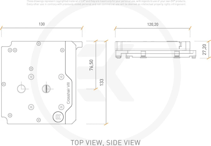 EK Water Blocks Quantum Line EK-Quantum Momentum ASUS ROG Crosshair VIII Hero D-RGB Monoblock, Acryl