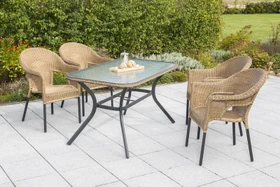 Merxx Ravenna Gartenmöbel-Set braun, 5-tlg.
