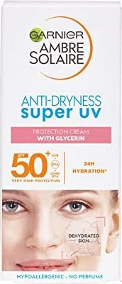 Garnier Ambre Solaire Super UV Anti-Dryness Protection Sonnencreme LSF50+, 50ml