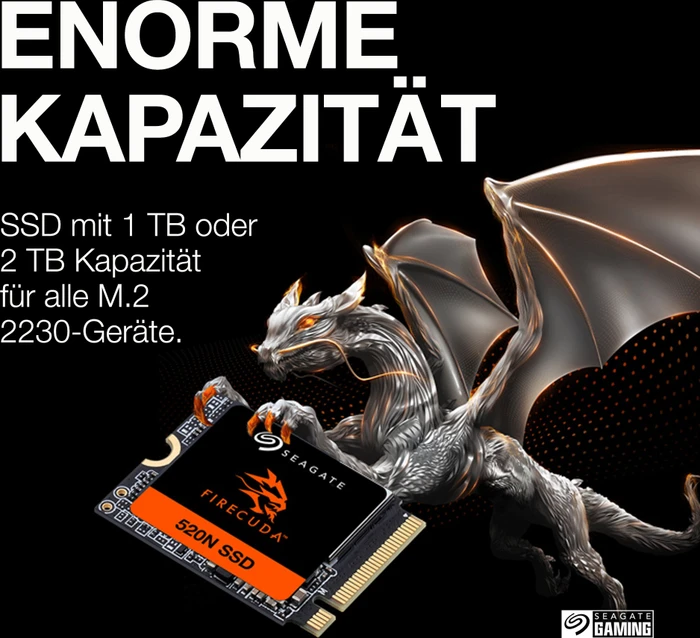 Seagate FireCuda 520N SSD +Rescue 1TB, M.2 2230 / M-Key / PCIe 4.0 x4