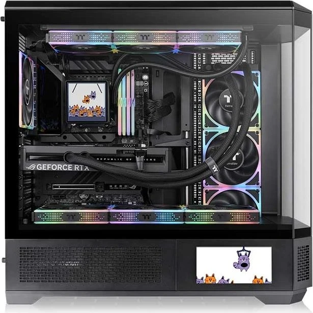 Thermaltake LCD Panel Kit 6.0" für Thermaltake View 600 TG, Monitor Kit, Black