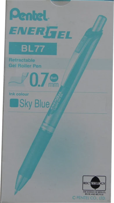 Pentel EnerGel XM BL77 Gelroller hellblau/silber, 12er-Pack