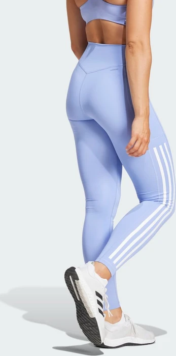 adidas Optime 3-Streifen Full-Length Hose lang blue spark (Damen)