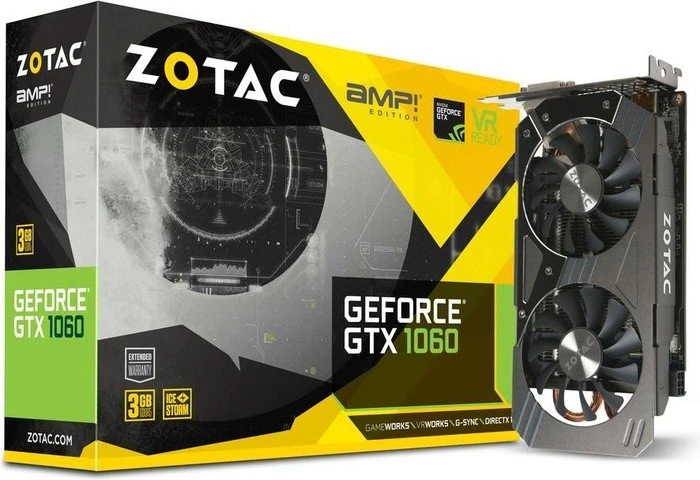 Zotac GeForce GTX 1060 AMP! Edition, 3GB GDDR5, DVI, HDMI, 3x DP