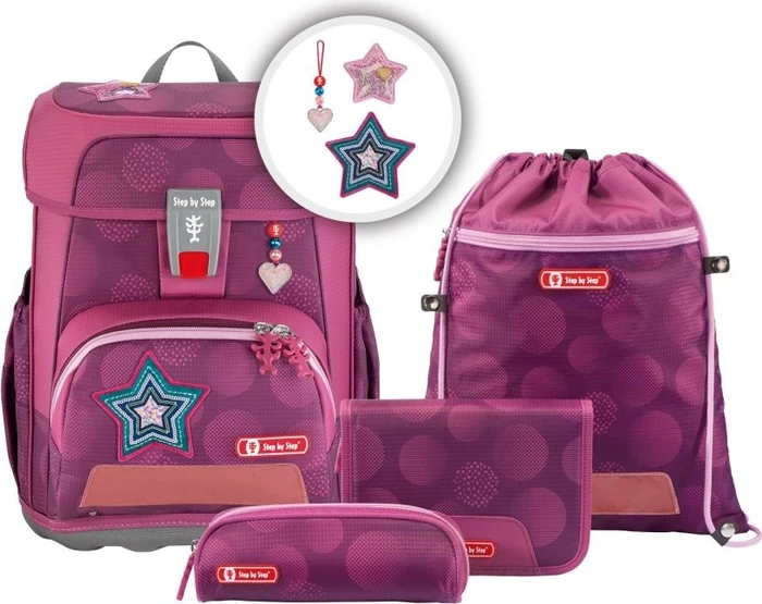 Step by Step Cloud Glamour Star Schultaschen-Set, 5-tlg.