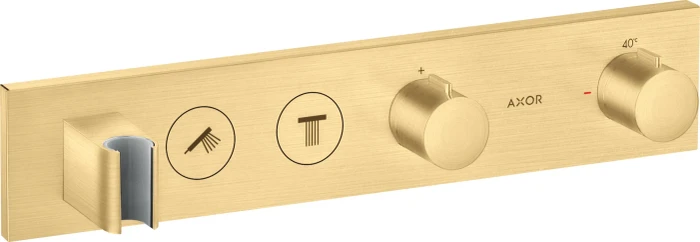 Hansgrohe Axor ShowerSolutions Thermostatmodul Select 460/90 Unterputz für 2 Verbraucher brushed gold optic