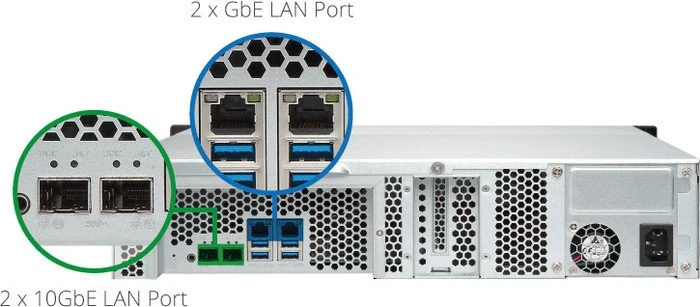 QNAP Turbo Station TS-831XU-4G 12TB, 4GB RAM, 2x SFP+ 10Gb/s, 2x RJ-45 1000Base-T, 2HE