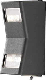Konstsmide Potenza GU10 9cm Wandleuchte 2-flammig anthrazit