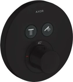 Hansgrohe Axor ShowerSelect rund Thermostat mit 2 Ventilen mattschwarz