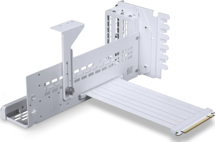 Phanteks Premium Gen5 Vertical GPU Bracket Riser Card, gewinkelt, PCIe 5.0, 220mm, weiß