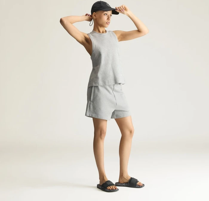 adidas by Stella McCartney Logo Funktionsshirt ärmellos medium grey heather/orbit grey (Damen)
