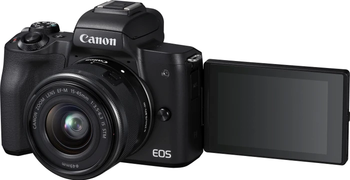 Canon EOS M50 schwarz mit Objektiv EF-M 15-45mm 3.5-6.3 IS STM