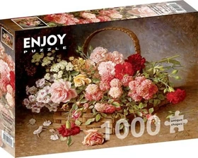 ENJOY Puzzle Hans Buchner: A Basket of Roses and Carnations