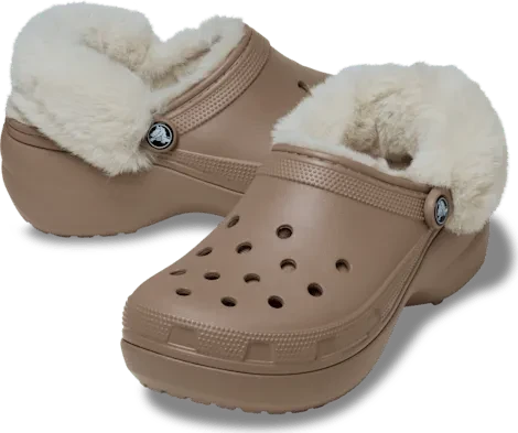 Crocs Classic Platform Fuzz Lined latte (Damen)