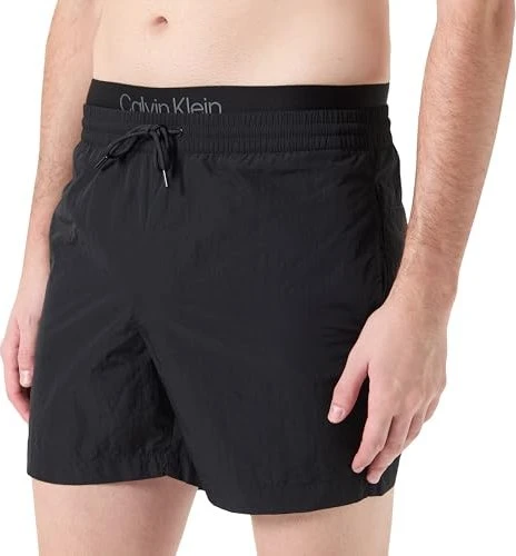 Calvin Klein Monogram mit doppeltem Bund Badeshorts pvh black (Herren)