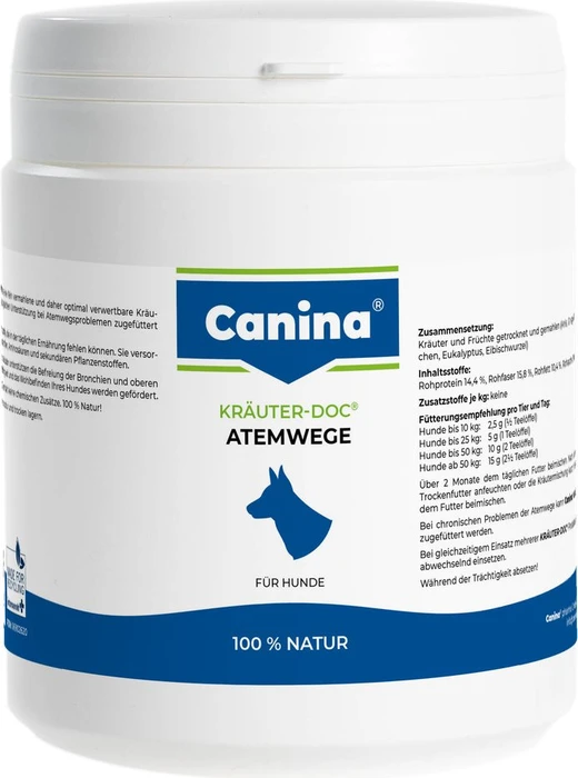 Canina Kräuter-Doc Atemwege Pulver für Hunde, 300g
