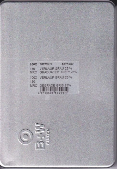 B+W F-Pro (702) Grauverlaufsfilter 25% MRC 100x150mm