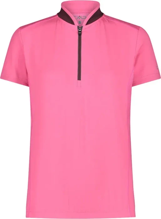 CMP Bike T Half Zip Trikot kurzarm rosa fluo (Damen)
