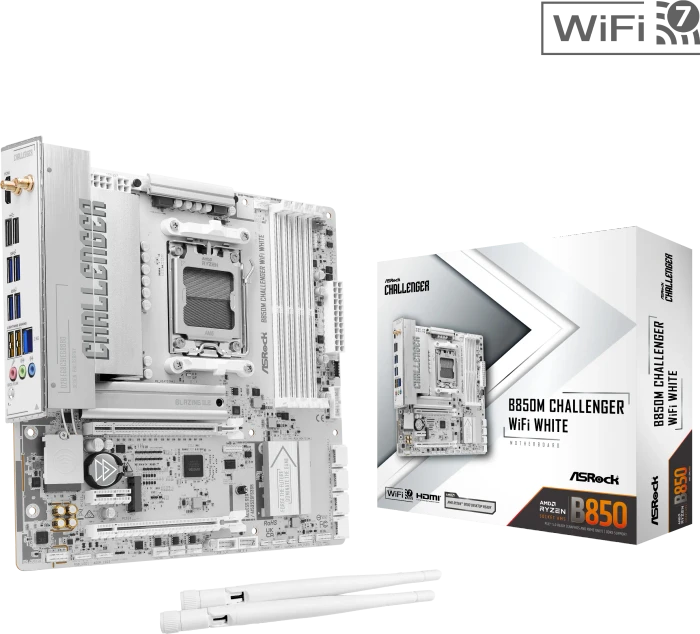 ASRock B850M Challenger WiFi White (AMD AM5)
