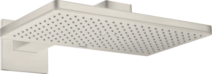 Hansgrohe Axor ShowerSolutions Kopfbrause 460/300 1jet eckig mit Brausearm edelstahloptik