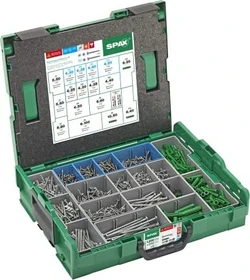 Spax WIROX Elektriker Montagekoffer groß Schrauben-Sortiment inkl. L-Boxx, 1464 Stück