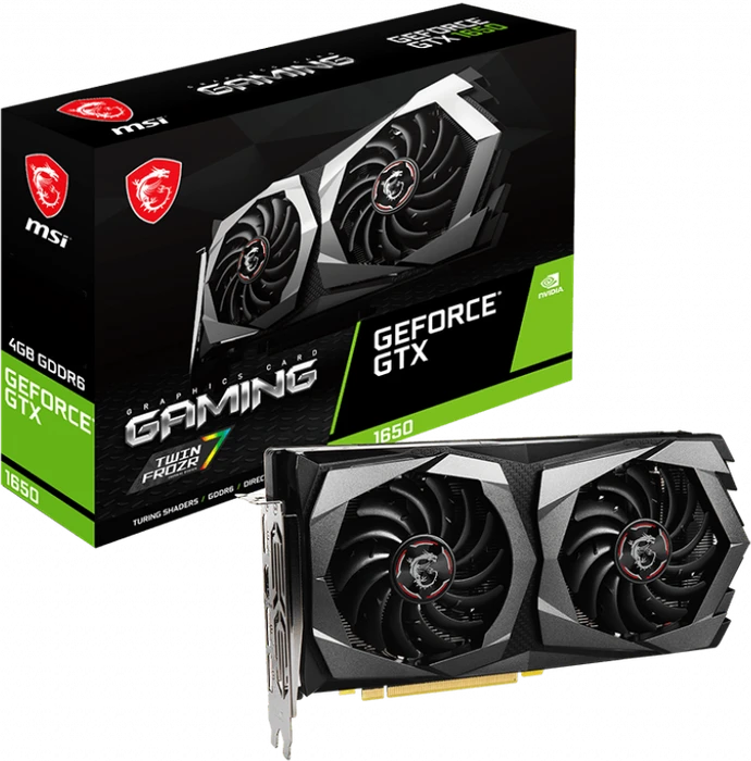MSI GeForce GTX 1650 D6 Gaming Plus, 4GB GDDR6, HDMI, 3x DP
